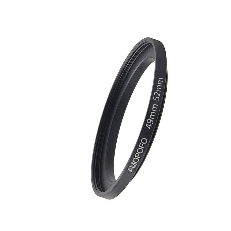 AMOPOFO 49mm to 52mm Metal Step Up Ring Adapter for Canon,for Nikon,for Sony,for Fuji,M4/3 Camera Lenses to UV,ND,CPL Camera Filters, Made from CNC Machined with Matte Black Electroplated Finish - Image 2